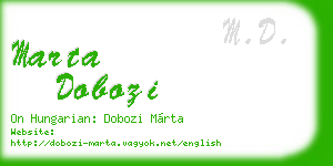 marta dobozi business card